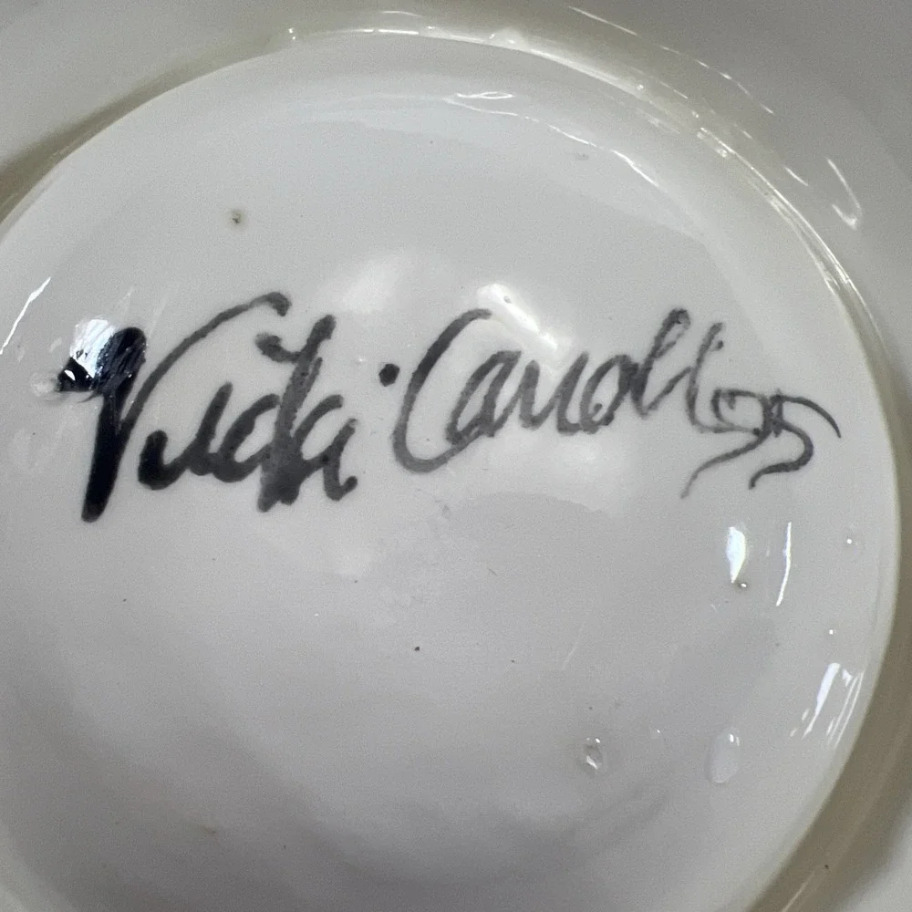 Vicki Carroll Hand Painted Fruit Chip & Dip Platter 12